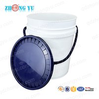 5 gallons Camping en plein air appâts vivants pêche leurre seau marin bateau soin nettoyage seau d'eau en plastique avec corde Haddle