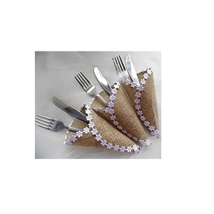 Porte-cuillère en cuir personnalisé porte-couverts en feutre pour cuillère couteau fourchette argenterie pochette couverts ustensile sac/poches - Product Image 3