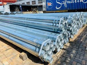 Pipa Baja Galvanis Celup Panas Ujung Berulir Pipa <span class=keywords><strong>GI</strong></span> Dengan Kopling untuk Pekerjaan Plumbing - Product Image 3