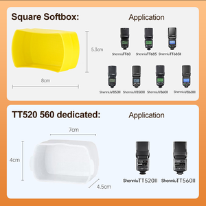 Dôme Diffuseur de Flash <span class=keywords><strong>Godox</strong></span> V1 TT520II TT350 V480 V860 V850 TT685 TT600 Compatible Type Boîte à Savon, Dôme de Rebond en Plastique 3 Couleurs pour - Product Image 5