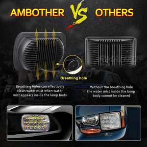 Phares LED 5x7 7x6 5000K-6000K Blanc 15 LED Étanche IP67 Faisceau Scellé LED Haute et Basse Intensité pour Jeep Wrangler - Product Image 5