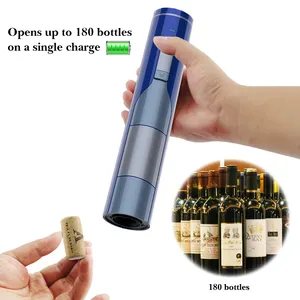 Tek parça elektrikli plastik promosyon hediye şişe açacağı klasik Deluxe çok fonksiyonlu aracı kullanımı şarap açacağı