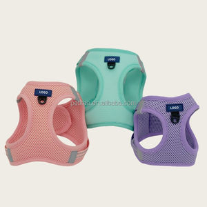 猫と子犬用ペットハーネスカスタマイズされた子犬ハーネス通気性空気メッシュパッド入り反射<span class=keywords><strong>XXS</strong></span>小型軽量 - Product Image 3