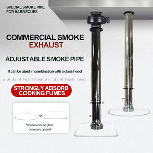 Conduit d'échappement métallique rétractable robuste de fabrication coréenne, directement de l'usine |   <span class=keywords><strong>Hotte</strong></span> en verre en option pour les restaurants commerciaux - Product Image 3