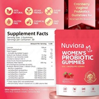 Gummies probiotiques pour femmes, vente chaude à l'exportation transfrontalière, gummies probiotiques à la canneberge, 60 capsules, complément alimentaire