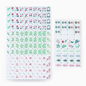 Preppy Luxury American Mahjong Tiles 160-Tile Standard 4-<strong>Layer</strong> Acrylic Set in Festive Red for Home Play &amp; New Year Gifting - Product Image 4