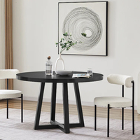 Mobilier d'intérieur Vente en gros Table à manger ronde élégante et moderne de luxe en bois Ensemble 4 chaises