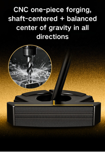 <span class=keywords><strong>Putter</strong></span> de golf à couple nul, forgé en aluminium monobloc CNC, avec tige en carbone CG de 36g (tige avant) et 50g (tige arrière), vente en gros, personnalisable, OEM - Product Image 5