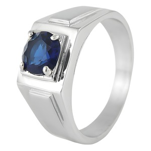 yunnique Men's Stainless Steel Wedding <b>Ring</b> Geometric Shape Prong Setting Crystal Stone Fashion Jewelry - Product Image 5