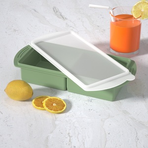 Bac à glaçons empilable en silicone pour aliments pour bébés, moule de congélation sans BPA avec couvercle, récipient de stockage facile à démouler pour purée - Product Image 6
