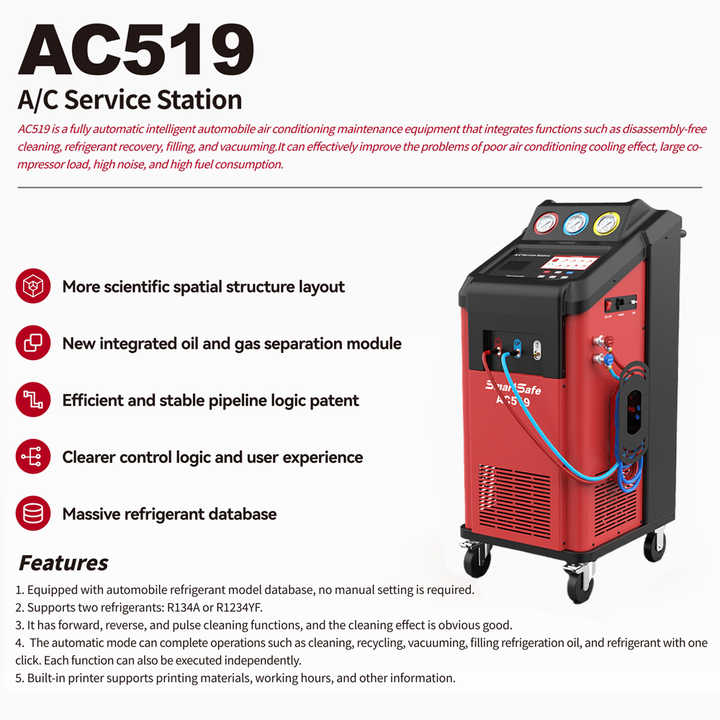 AC519 A/C Service Station - Efficient Air Conditioner Cleaning
