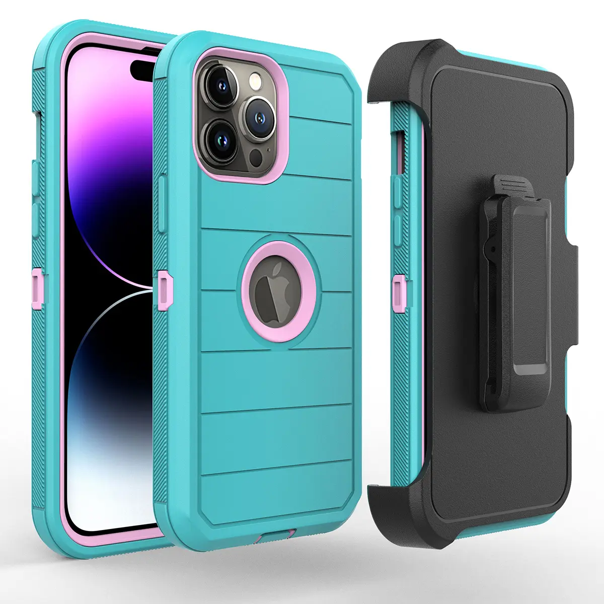 TPU PC Hotsale頑丈な携帯電話ロボットケースディフェンダーハードカバーモバイルバッグiPhone14 ProMaxアクセサリー用