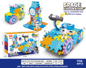 Factory Direct Montessori STEM Electric Space Gear Building <strong>Blocks</strong> Toys Set Wholesale Kids Tank Construction Toy - Product Image 4