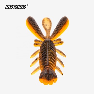 ROVORO Tackle Leurres souples en TPE pour la pêche au bar et aux poissons d'eau salée, leurres bioniques crevettes et vers, appâts Ned, jigs - Product Image 5