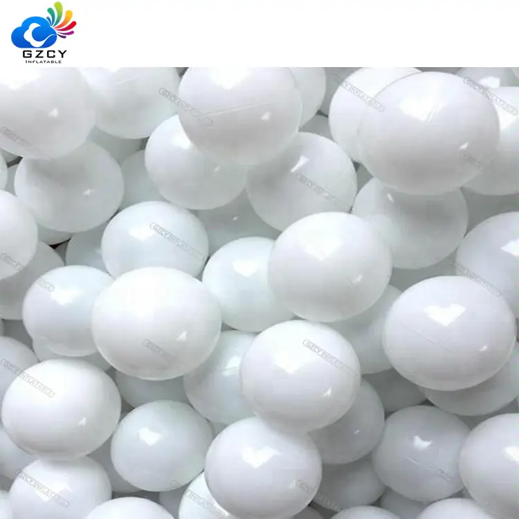 Reinweiße Farbe Kunststoff CE-Zertifikat Ocean Balls für Bounce House und Ball Gruben