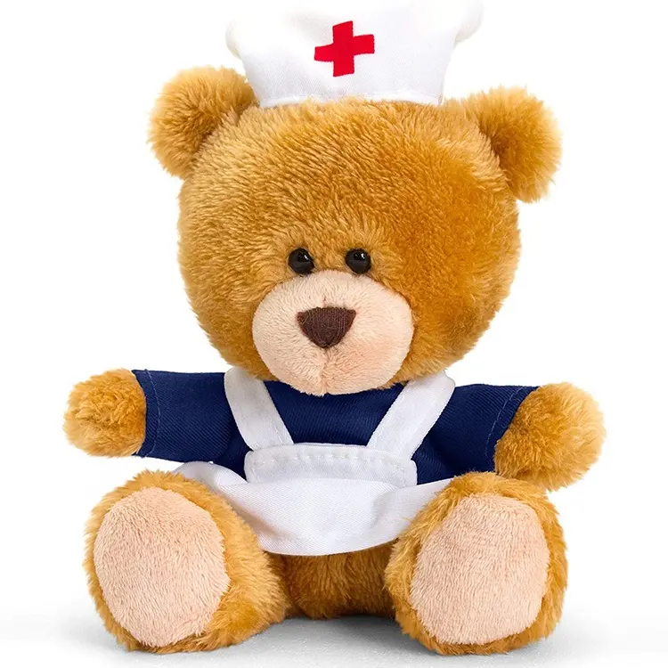 Mainan Lembut Hewan Hutan Kustom Mainan Boneka Perawat Polisi Boneka Beruang Mewah