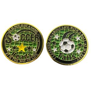 Pièce de monnaie de défi d'arbitre en émail métallique personnalisée d'usine, 20 ans d'expérience - Football - Plus qu'un simple <span class=keywords><strong>jeu</strong></span> - Product Image 1