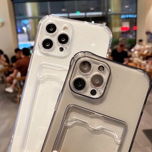 נגד נפילה tpu במקרה טלפון שקוף עבור <span class=keywords><strong>iphone</strong></span> 17 <span class=keywords><strong>pro</strong></span> 16 15 14 13 <span class=keywords><strong>12</strong></span> 11 כרטיס ארנק כרטיס בחזרה ברור - Product Image 4