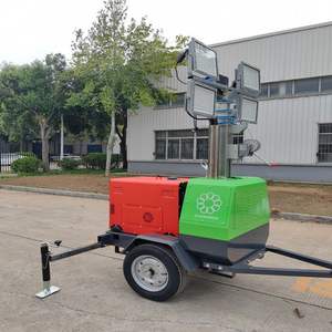 Promotion : Tour d'éclairage LED mobile télescopique industrielle de 7 m pour stades, avec générateur solaire/diesel portable, DC IP68, 440 000 lm, 30 faisceaux - Product Image 1