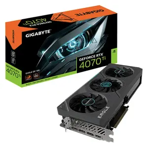 千兆字节AORUS GeForce RTX 4070 Ti EAGLE OC 12g游戏显卡，2625兆赫核心时钟12GB内存大小支持超频