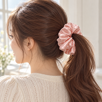 Serre-tête coréen simple et élégant à pois en peluche ondulée, personnalisable en couleur et en tissu, fait main pour femme