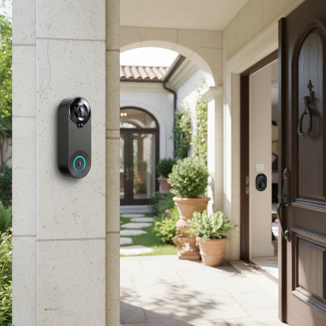 Tuya WiFi HD Doorbell Camera with 4400ma Battery Design for Home Office Security Door Phone Wifi Doorbell Camera
