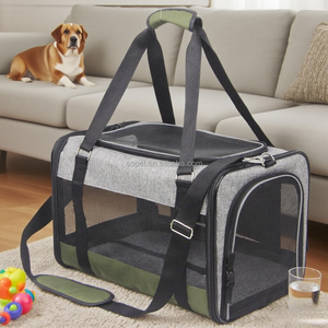 Yumuşak evcil hayvan taşıma çantası küçük köpekler kediler için havayolu onaylı seyahat çantası yan cepler hava akış Mesh eğlence tarzı yavru taşıyıcılar - Product Image 2