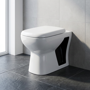 Cuvette de toilette en céramique double couleur rouge et blanc, standard américain/britannique, avec siphon EWC carré S/P - Product Image 2