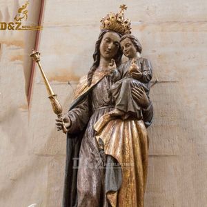Christian Bienheureuse Vierge Mère Marie Jardin Statues Géantes Petit Jésus <span class=keywords><strong>Couronne</strong></span> D'or pour Jardin Statues Religieuses Marie Vierge Vente - Product Image 4