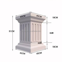 Moule à balustre court en béton robuste, coffrage en plastique haute résistance pour garde-corps d'escalier et décoration extérieure de villa