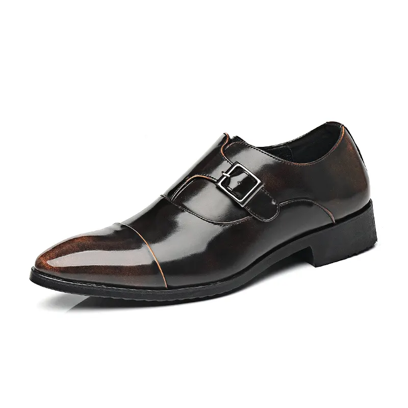 New Arrival Leather Shoes Brown Business Formal Fashion for Men Fashionable Party Leisure Manufacturers