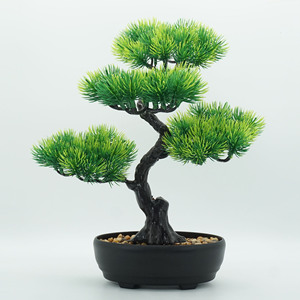 Vente chaude Plantes artificielles en pot Bonsaï Arbre de bureau Décoration Faux plantes Plante artificielle à feuilles persistantes Pin <span class=keywords><strong>japonais</strong></span> Bonsaï - Product Image 3