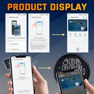 <span class=keywords><strong>Serratura</strong></span> Elettronica <span class=keywords><strong>per</strong></span> Cassaforte con Supporto NFC, Sblocco Avanzato a Combinazione, Impermeabile, Intelligente, <span class=keywords><strong>per</strong></span> Armadietti Porta Armi e Caveau - Product Image 3