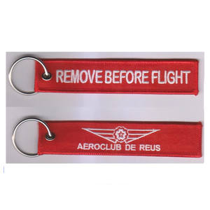 Portachiavi ricamo personalizzato baciami prima di volo tag portachiavi - Product Image 5