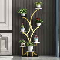 Salon créatif moderne minimaliste en fer forgé plante support nordique multicouche présentoir or fleur support