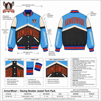 Giacca Varsity in Pelle PU per Uomo, Blu Royal, Nero e Bianco, con Bottoni a Scatto, Stile Bomber Retrò, Moda Streetwear