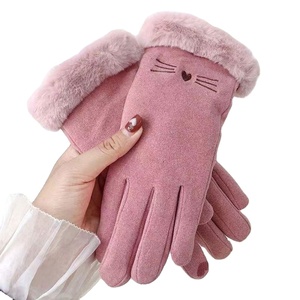 Gants d'hiver chauds et mignons pour femmes, épais, coupe-vent, compatibles écran tactile, vente en gros - Product Image 6