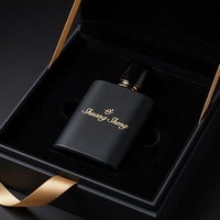 Flacon de parfum noir mat haut de gamme de luxe 50 ml, flacon de parfum 30 ml 100 ml, flacon vaporisateur de parfum vide en verre avec bouchon et boîte