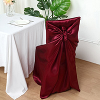 Wholesale Hot Selling Chair Covers Silk Satin Chair Cover Seat for Weddings Hotel Banquet Outdoor Party Home Decor