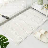 Tapis de bain moderne antidérapant pour la maison, absorbant rapidement l'eau, en microfibre écologique à poils ras, fabriqué à la machine