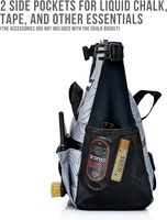 Sac à craie imperméable durable et léger de grande taille pour l'escalade, l'haltérophilie et le bouldering, avec fermeture éclair, pour les sports de plein air et les voyages