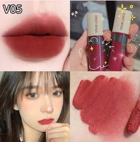 Ensemble de rouge à lèvres mat de noël et d'hiver avec pain d'épices pour homme, rouge velours soyeux, mat, hydratant, liquide, marque privée