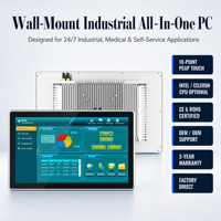 23,6/27 inch All-in-one touchscreen pc wandbevestiging desktopcomputer voor selfservice bestel-, verkoop- en ticketkiosk-oplossingen