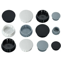 Bouchon rond isolant en nylon plastique à clipser, adapté aux meubles, armoires et boîtiers électroniques