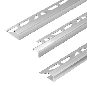 Bande de finition décorative autocollante en aluminium minimaliste de forme carrée pour bordures de carrelage, protection des bords muraux - Product Image 2