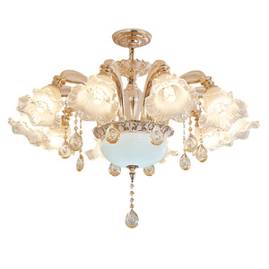 European Style Chandelier Multi Head E14 LED <b>Ceiling</b> <b>Light</b> For Living Room Bedroom Home Decor Round Shape Switch Control - Product Image 3