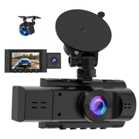 Caméra embarquée triple objectif OEM 1080P Full HD IPS 3 canaux avec capteur G, moniteur de stationnement et vision nocturne, écran 2 pouces