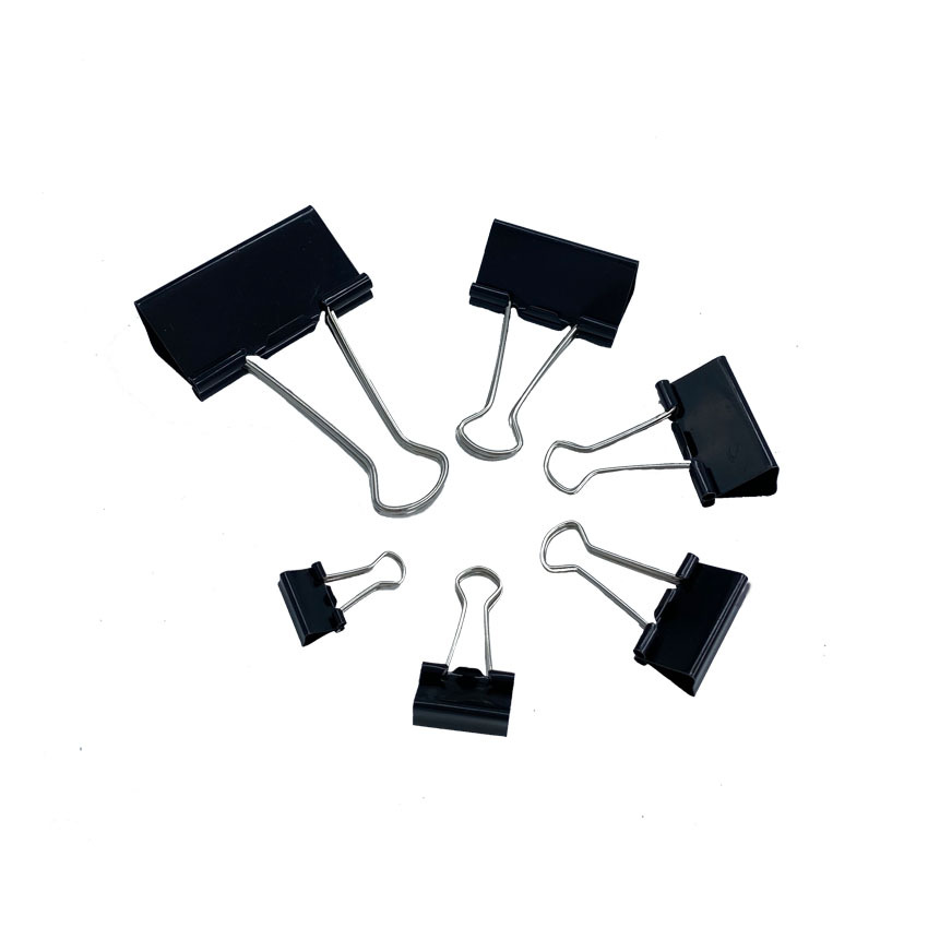 Amazon, высокое качество, черный металлический бумажный зажим для офиса и школы