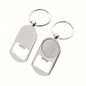 AGH - Llavero Abridor de Botellas Manual de Acero Inoxidable Blanco Ecológico para Sublimación, con Fotos y Formas Personalizadas - Product Image 1