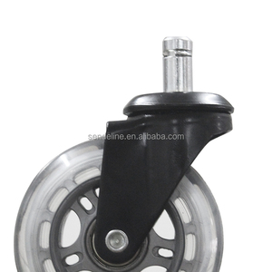 Modern <strong>75mm</strong> Swivel Office Chair Castors <strong>Plastic</strong> Transparent Silent 50kg Load Capacity Mounting for Trolleys Living Rooms - Product Image 4